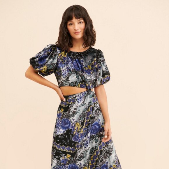 Anthropologie x Let Me Be Burnout Velvet Maxi Dress - Picture 1 of 9